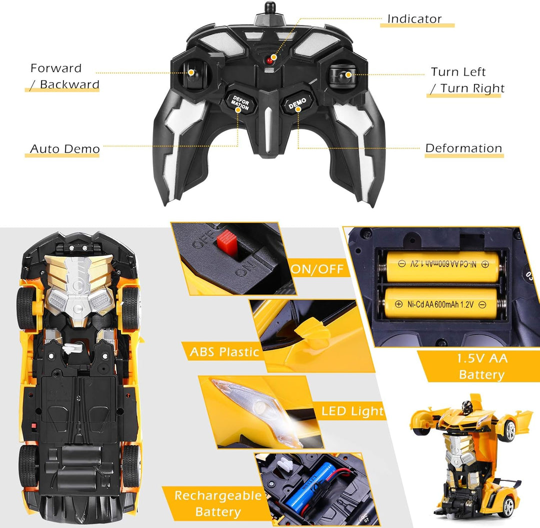Dolanus Coche a control remoto: los autos robot transformables a co...
