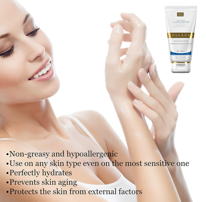 Salcoll Pure Bioactive Crema de manos reparadora de colágeno antien...