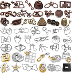 Juego de 48 rompecabezas de metal para adultos, a la moda