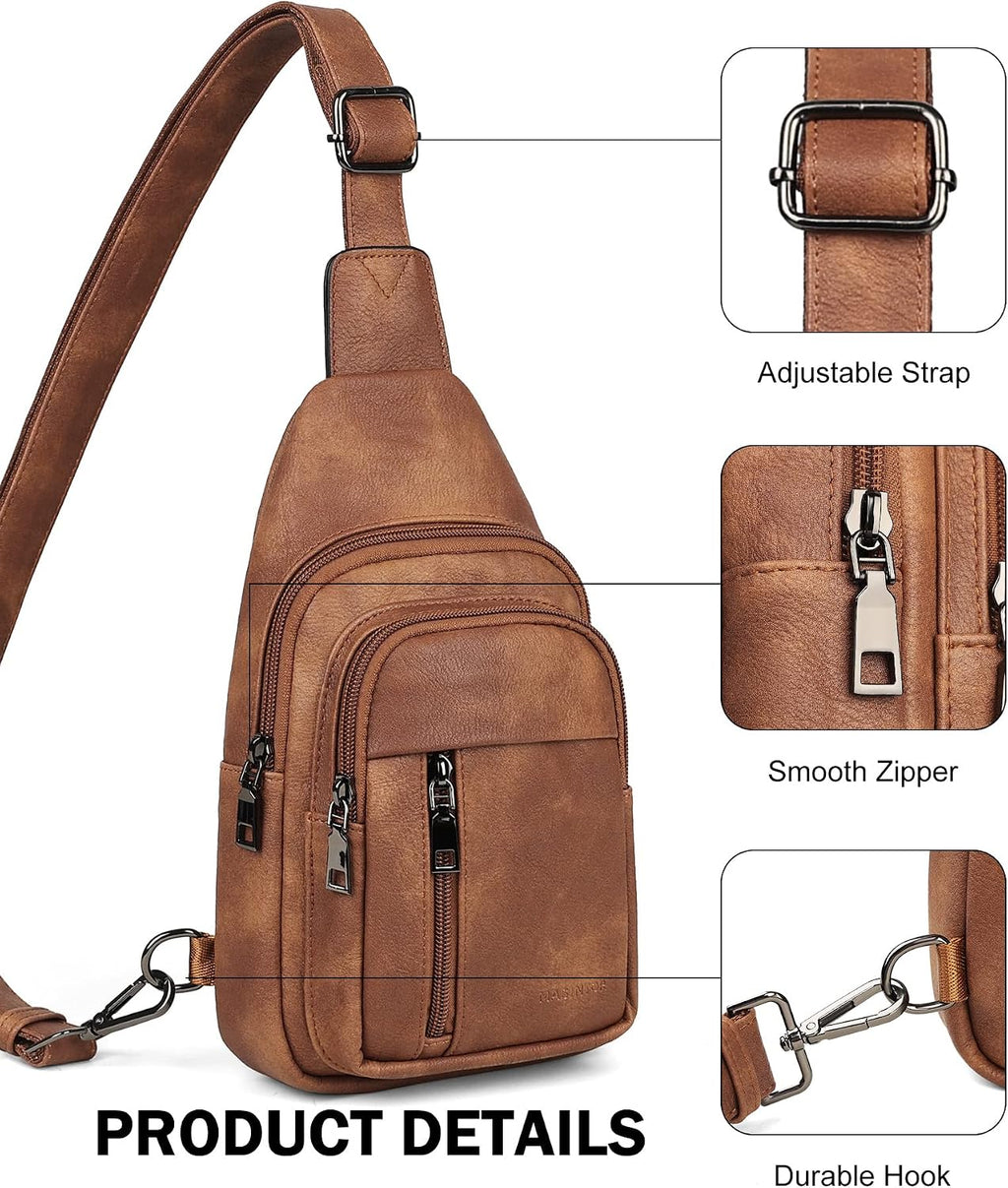 MASINTOR Bolso bandolera para mujer, cangurera cruzada, mochila tipo