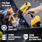 Pistola de calor inalámbrica para batería DeWALT 20v, pistola de aire caliente de litio, 5 accesorios de boquilla, configuración de 2 temperaturas máx. 1022°F (550°C), pistola de calor para