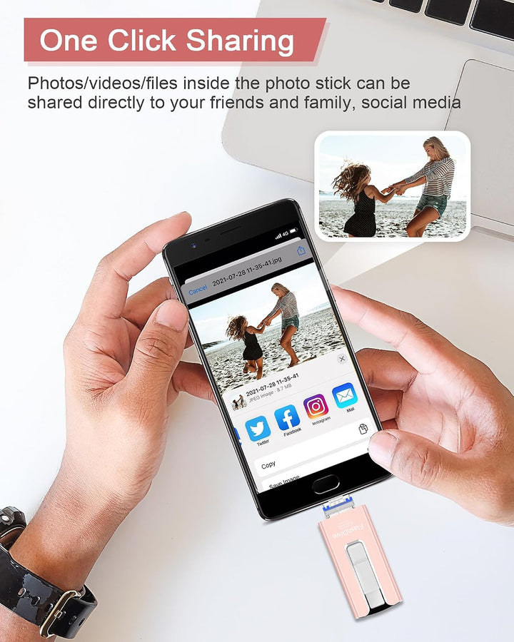 Unidad Flash USB de 512GB, Memory Stick para Fotos, Memoria USB Ext...