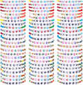 96 Pcs Pulseras de Amistad con Cuentas: Favors de Fiesta Inspiradores al por Mayor