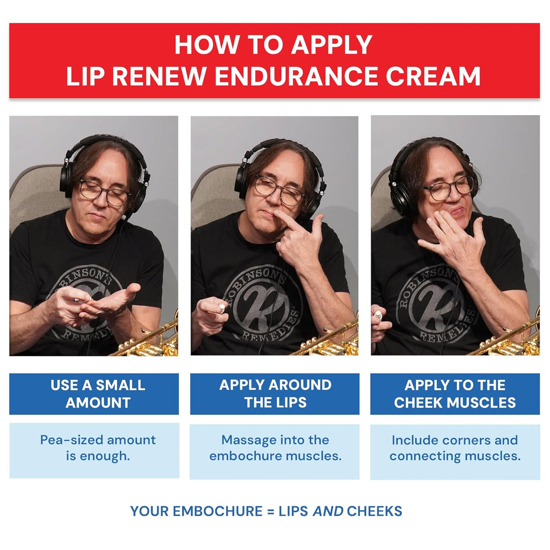 Robinson's Remedies Lip Renew Endurance Cream para músicos de v...