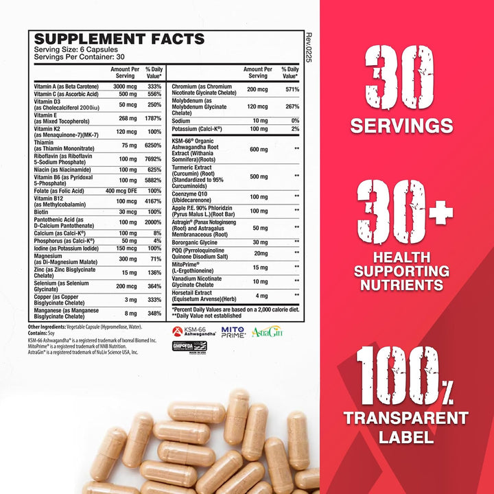 Apollon Multi - Multivitamínico y mineral premium, 30 porciones