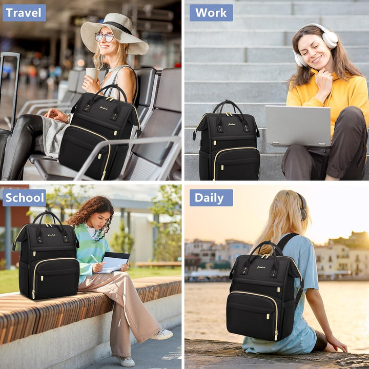 FOCDOD - Mochila para laptop de mujer, para trabajo - Compatible co...