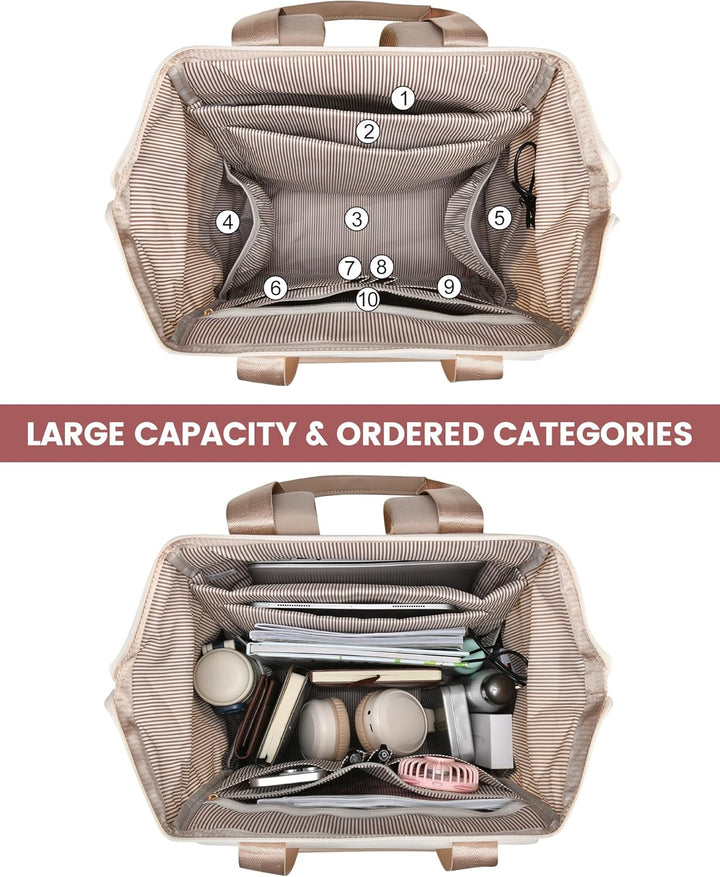 LOVEVOOK Mochila para laptop para mujeres, mochila de trabajo conve...