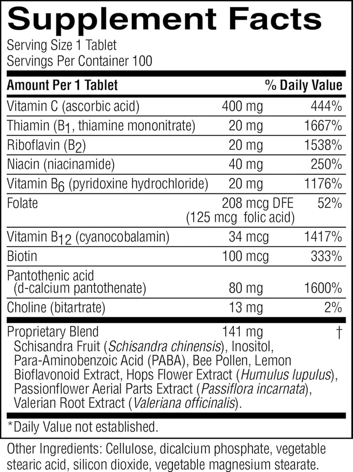 Tabletas Nature's Sunshine Nutri-Calm, contiene 100 tabletas