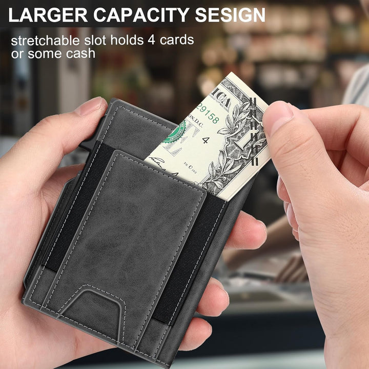 SEMORID Cartera para hombre con tarjetero delgado desplegable para...