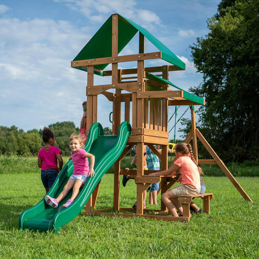 Backyard Discovery - Juego de columpio de madera de cedro Belmont