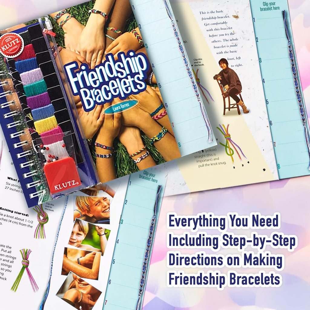 Klutz Juego de libros de manualidades, pulseras de la amistad y figuras de cuerda de cuna de gato, paquete de 2 libros de actividades con suministros