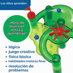 MindWare Marble Run Mini Golf – Juguetes de construcción para niños de 4 a 8 años – Giro único en la carrera clásica de canicas para niños de 4 a 8 años – Laberinto de mármol incluye 75 piezas de pista, 20 canicas y nuevos componentes emocionantes