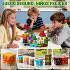 208 bloques magnéticos, cubos de construcción, juguetes de regalo