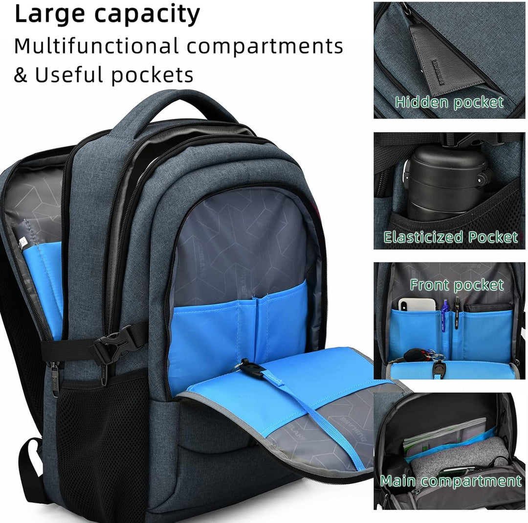 DUSLANG Mochila para portátil de 17 pulgadas para viajes, resistent...