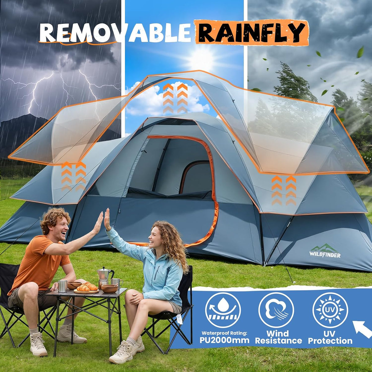Tienda de campaña para 10 personas, tienda familiar para acampar