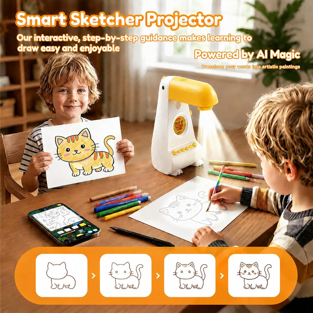 Proyector de arte Ai para trazado y dibujo, proyector inteligente para
