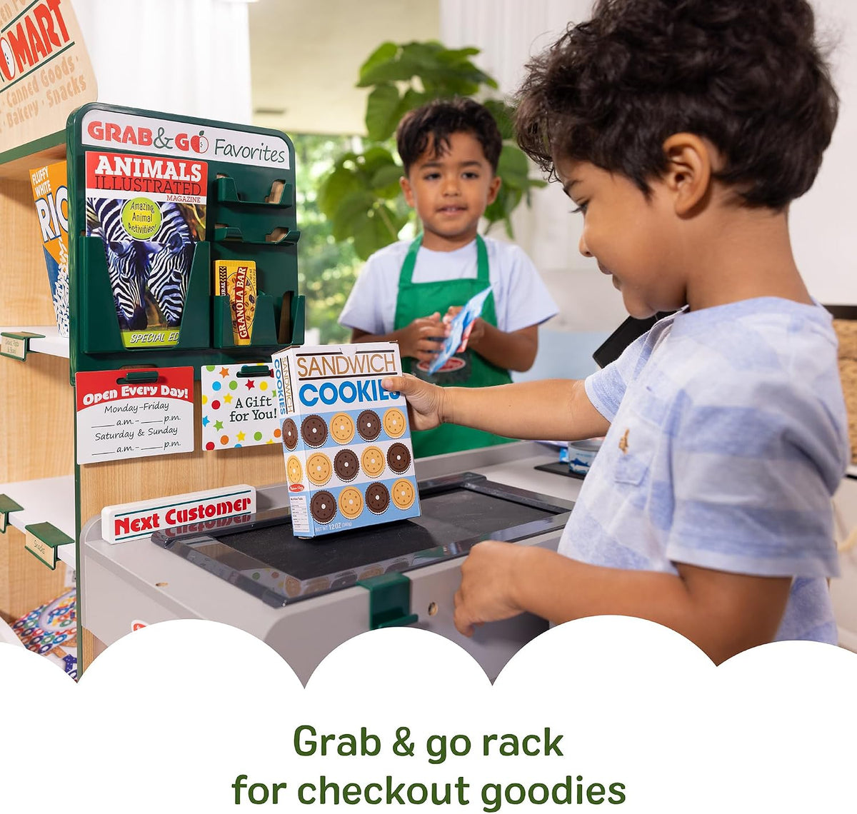 Conjunto de piezas complementarias para juego de roles en tienda