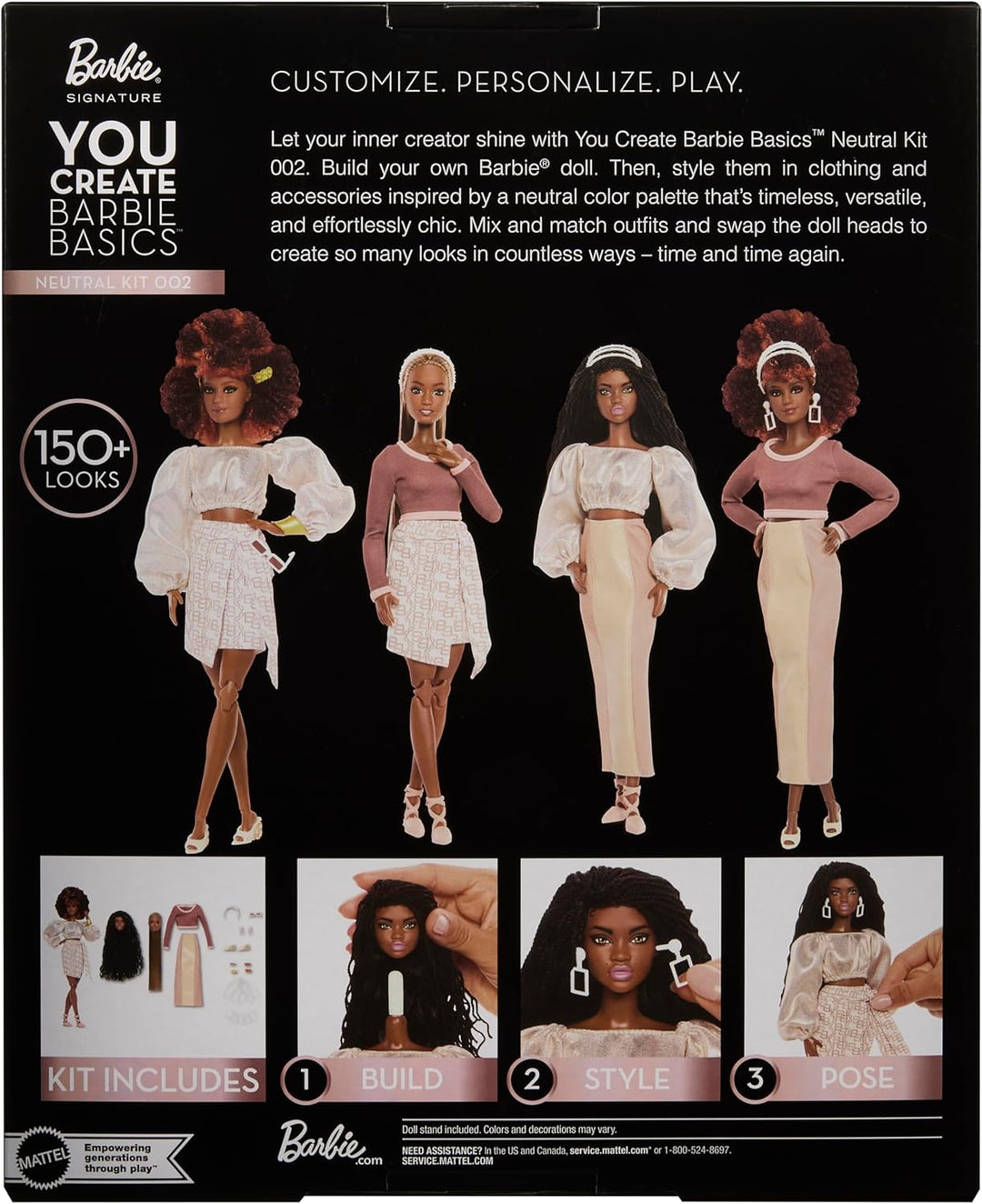 Barbie Basics You Create Neutral Kit 002 con muñeca de moda persona...
