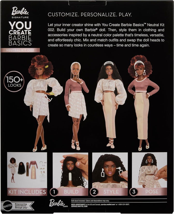 Barbie Basics You Create Neutral Kit 002 con muñeca de moda persona...