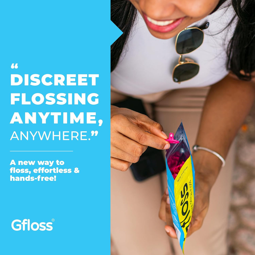Hilo dental manos libres Gfloss - 40 unidades - Hilo dental fácil d...
