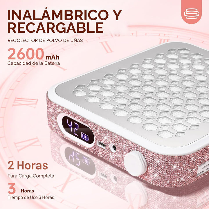 CHRISTINE SHELLY Colector de Polvo para Uñas, Colector de Polvo Rec...
