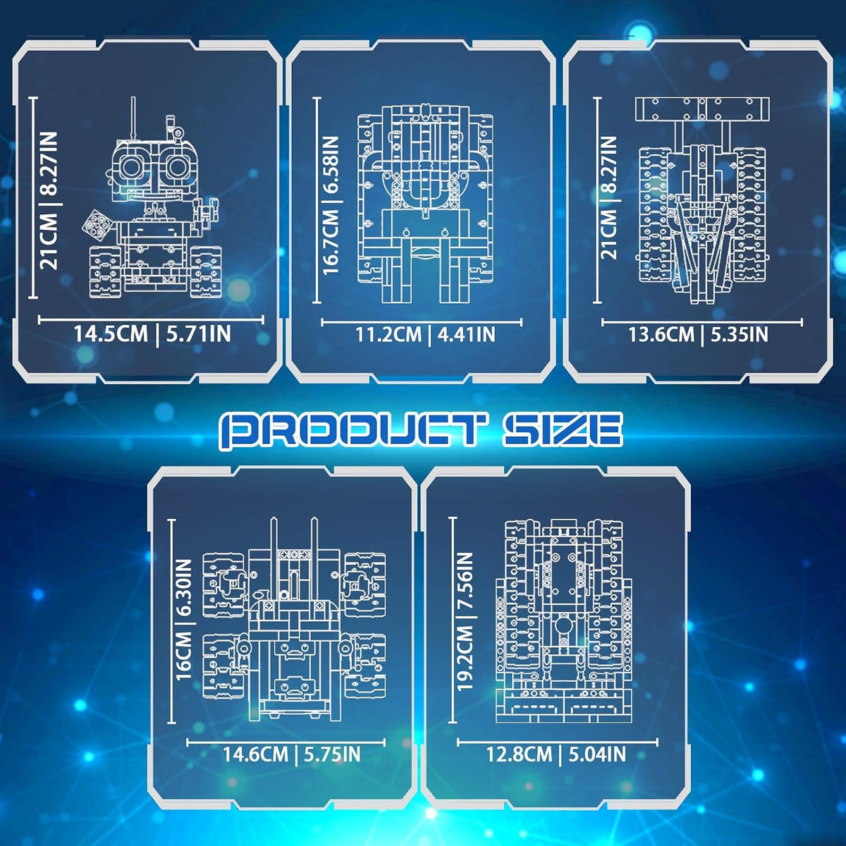 Kit de Construcción de Robot STEM 5 en 1, 560 PIEZAS APP/Control Remoto Robótica Mech RC para Niños de 8-12 Años, Kit de Ciencia Set de Juguetes de Robots de Codificación, Regalos de Cumpleaños