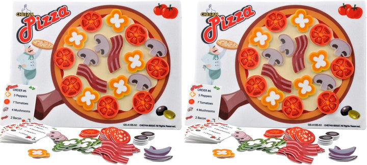 CHEFAN Juguetes para contar pizza para niños pequeños, juguetes de...