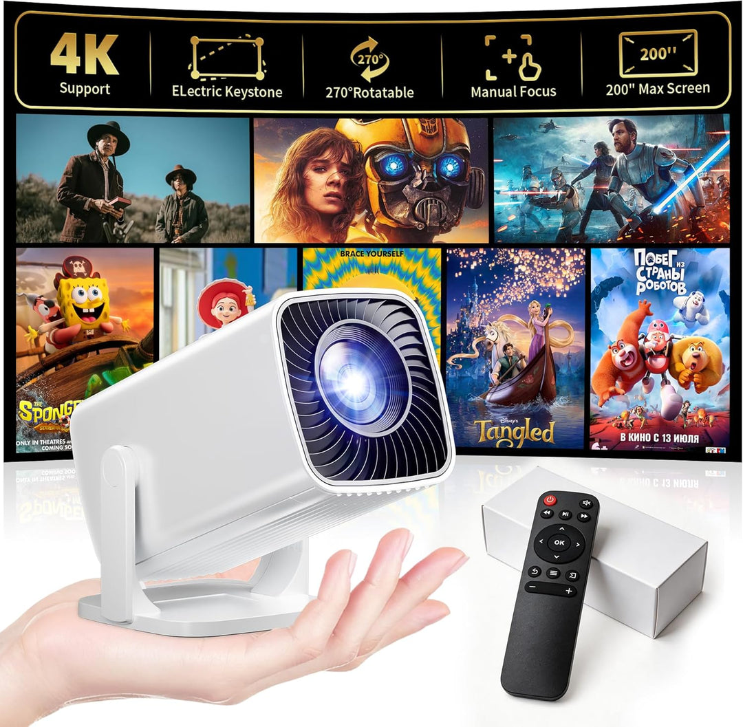 Mini proyector, proyector portátil compatible con 4K, proyector par...