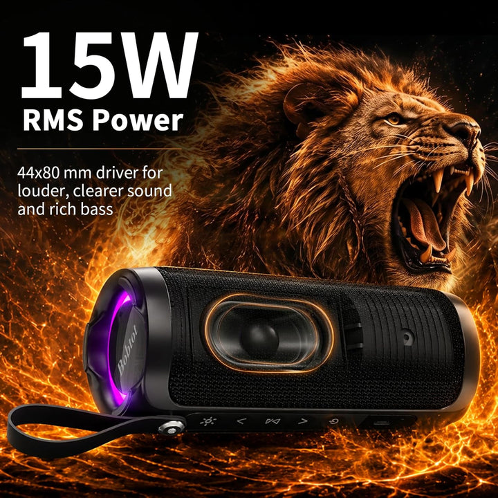 Bobtot Altavoz Bluetooth portátil, IPX6 impermeable con graves inte...