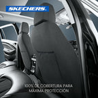 Skechers Fundas para Asientos, Fundas de Asiento de Poliéster Transpirable Premium, Fundas para Asientos de Coche Compatibles con Bolsas de Aire, Comodidad Automotriz para la Mayoría de Coches