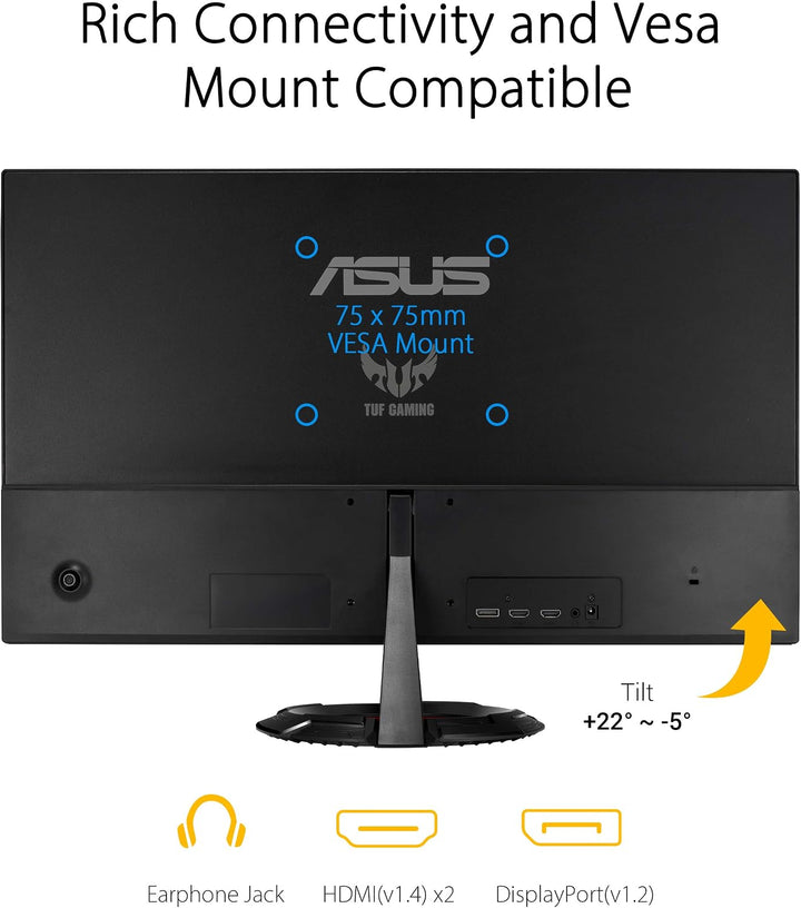 ASUS Monitor TUF Gaming 23.8" 1080P (VG249Q1R TUF Gaming - Full HD,...
