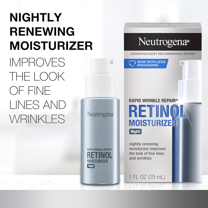 Neutrogena Crema Hidratante de Noche Retinol para Reparación Rápida...