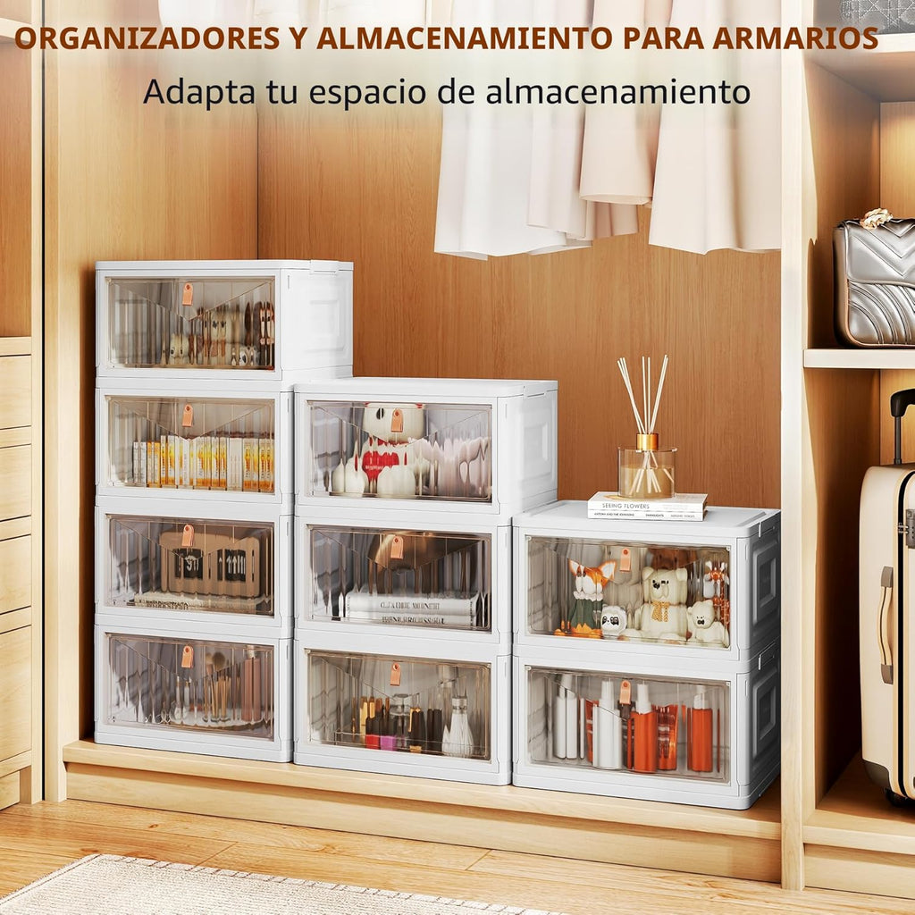 Wise Oannes Closet Organizers y storage con Wheels, 23QT blanco