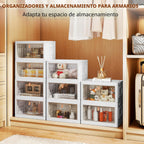 Wise Oannes Closet Organizers y storage con Wheels, 23QT blanco