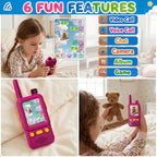 Walkie Talkies de video para niños, juguetes para niños, regalos para niñas