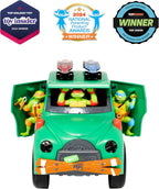 Teenage Mutant Ninja Turtles, Turtle Party Cruiser con luces y sonidos, estilo vintage, juego interactivo, a partir de 3 años