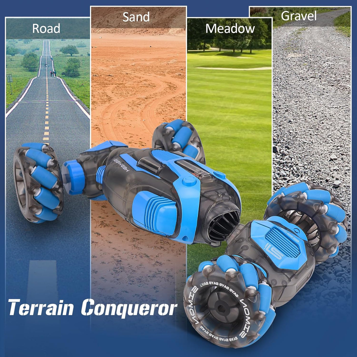 Auto de acrobacias RC con detección de gestos para niños, juguetes...
