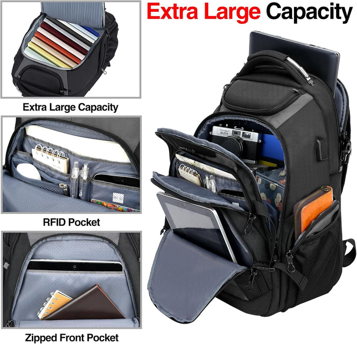 KROSER Mochila de viaje para laptop de 18.4 pulgadas XXXL mochila p...
