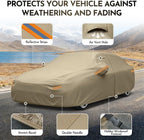 Kaugung Funda de automóvil de ajuste personalizado para BMW Serie 5 528i 530 530i 535i 540i M5 (1988-2026), resistente al agua, para todo tipo de clima, con cremallera para puerta del conductor