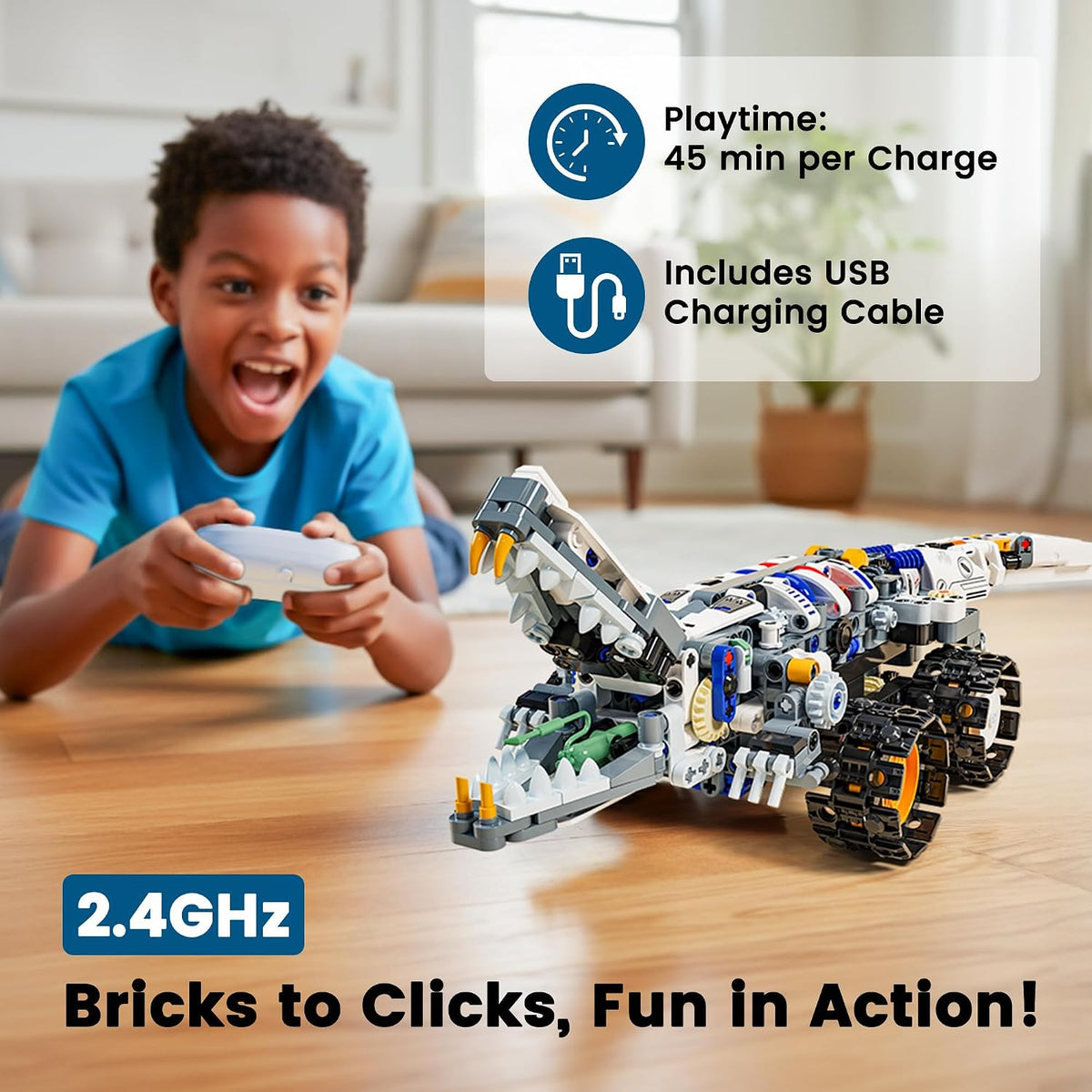Kit de construcción de robot STEM 3 en 1, aplicación y kit de robótica de control remoto