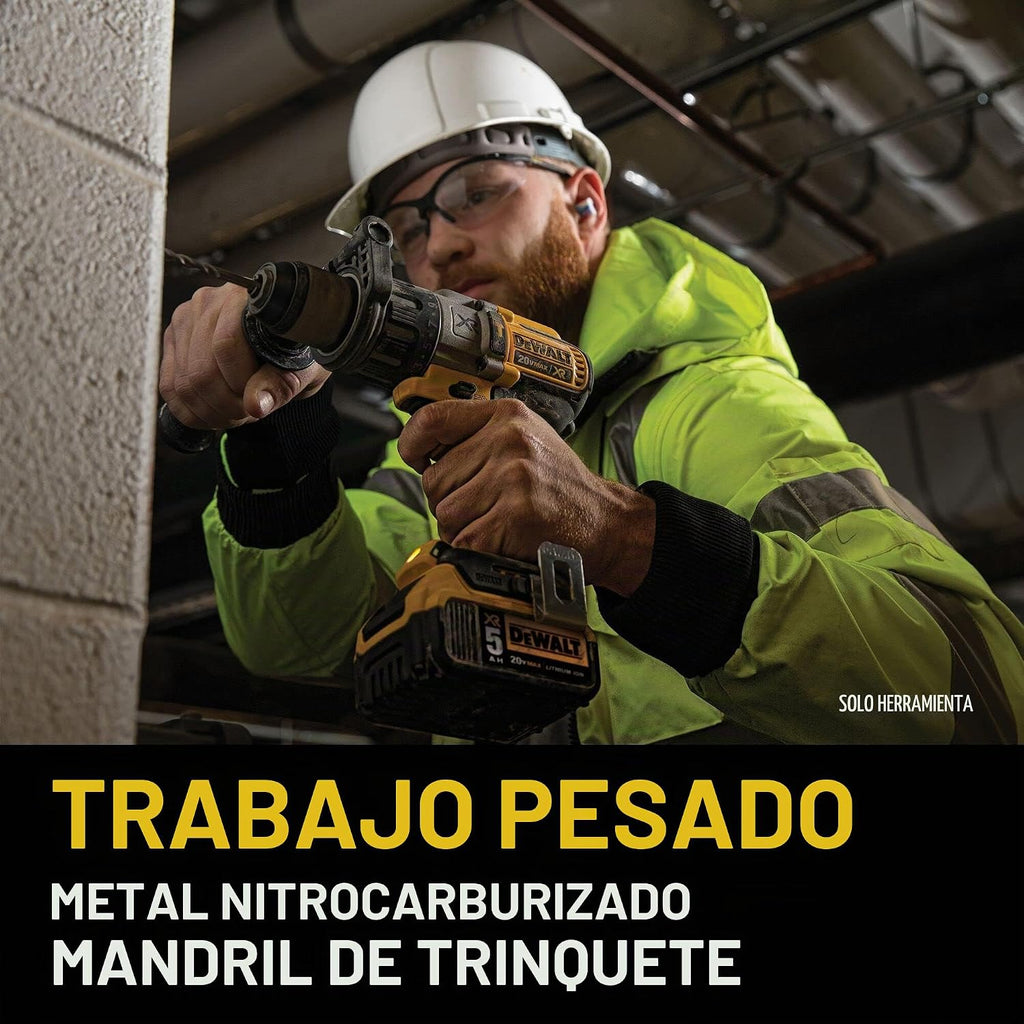 DEWALT Taladro de martillo inalámbrico MAX XR de 20 V, sin escobillas, resistente de 1/2 pulgada, 3 velocidades, solo herramienta (DCD996B)