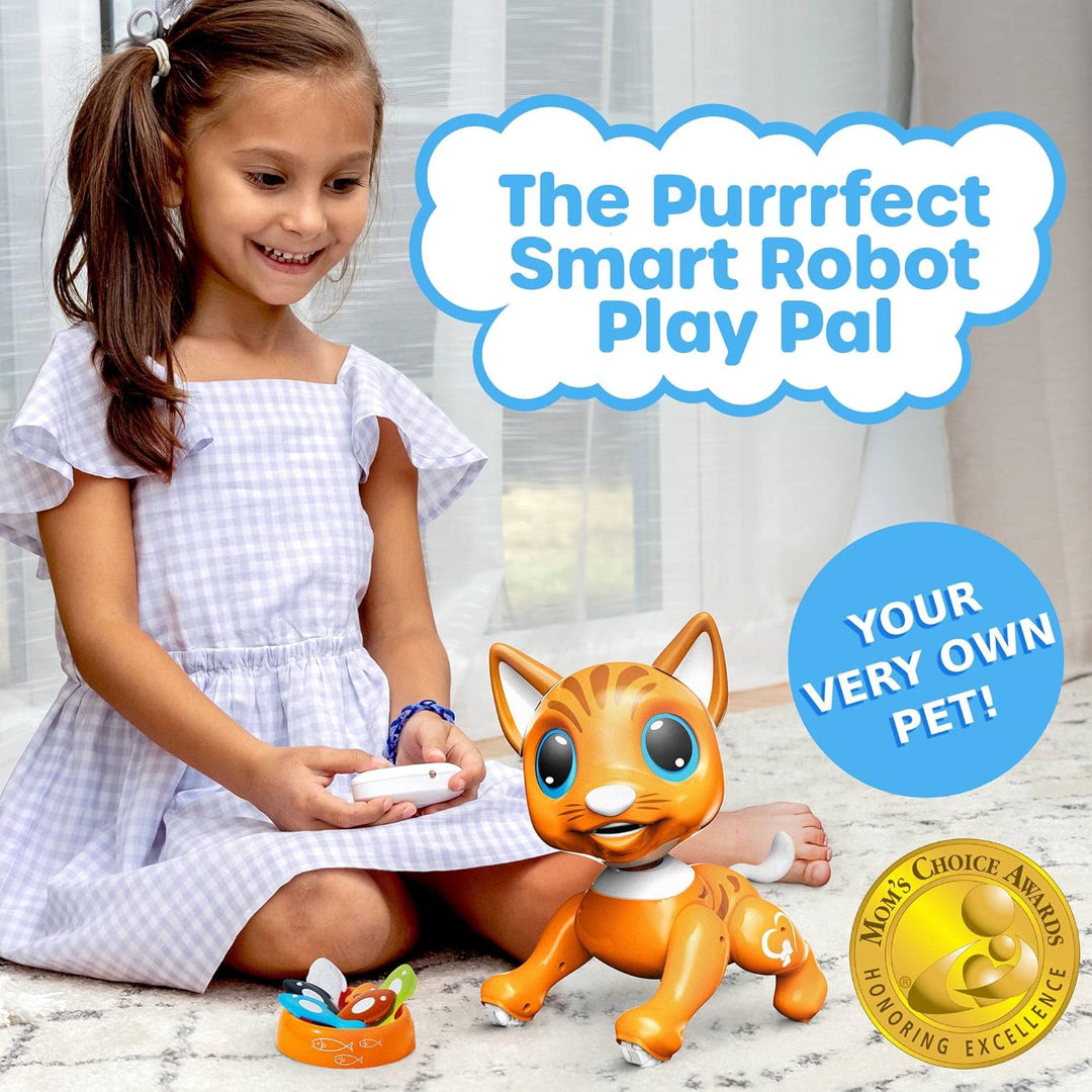 Power Your Fun, Robo Pets - Juguete de gato para niñas y niños, rob...