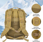 Oraynn Mochila táctica militar grande de 50 litros Molle Army Assau...