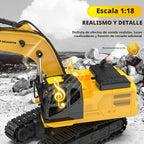 18.1" RC Excavator Toy para Boys, 1:18 Remote Control Construction Vehicle