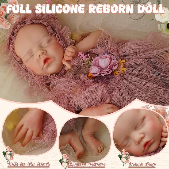 YaLuoQian Muñeca de bebé Reborn de silicona completa, niña recién n...
