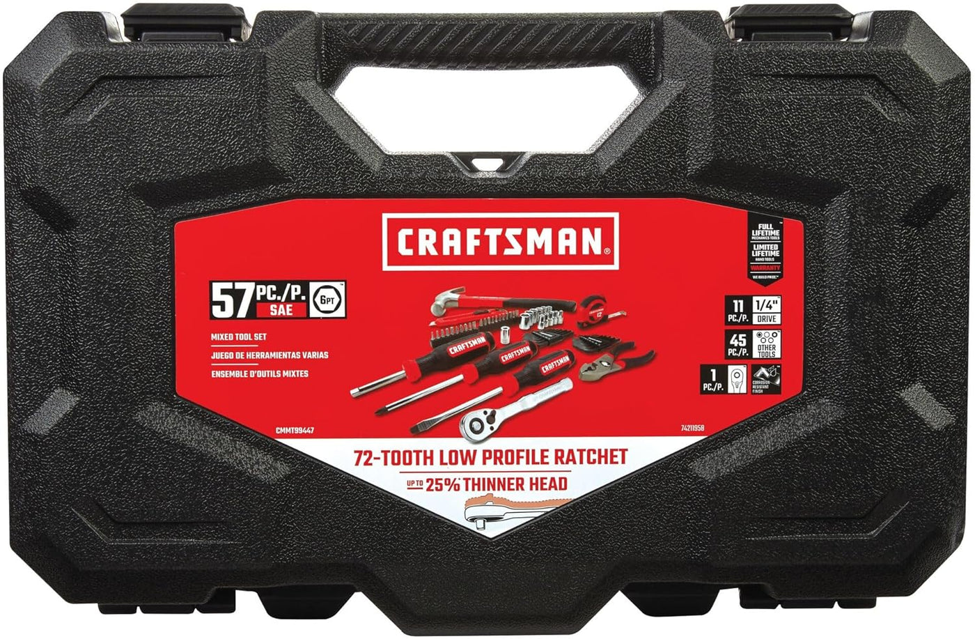 CRAFTSMAN Juego de herramientas mecánicas de 57 piezas
