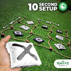 Swooc Games® - Juego de Tic Tac Toe Gigante para Exterior (Tod Weather) | 3 pies x 3 pies | Montaje instantáneo, sin necesidad de ensamblaje | Juegos gigantes al aire libre para adultos y familia | Juguetes para exterior | Diversión en césped y jardín