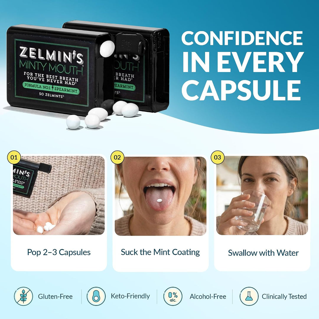 Zelmin's Breath Mints - Cápsulas de aceite de semillas de perej...