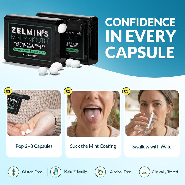 Zelmin's Breath Mints - Cápsulas de aceite de semillas de perej...