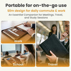 KHOMO Funda universal Padfolio – Organizador de tablet con soporte para bloc de notas – Compatible con iPad de 10ª/11ª generación, iPad Pro 11, iPad 7/8/9 (10.2 pulgadas, 10.9 pulgadas, 9.7 pulgadas)